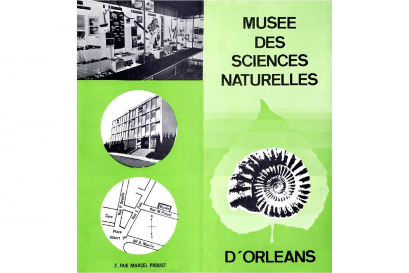 Dépliant pour le nouveau Musée des sciences naturelles d’Orléans